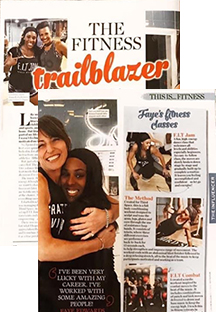 Double-page spread in Women's Fitness Magazine